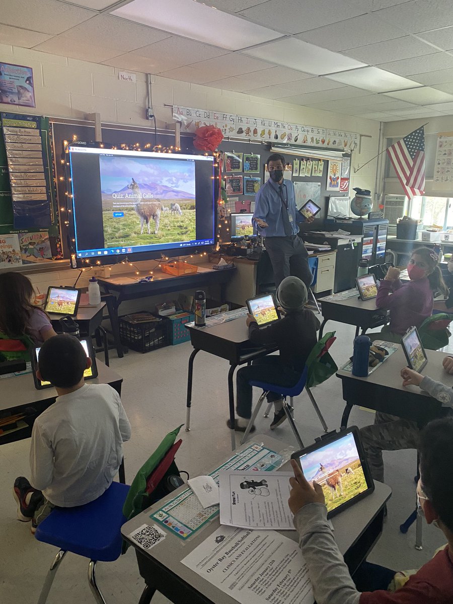 Mr. Agostini’s class going around the world to learn about animals using the Google Earth App! <a href="/McelweeTami/">Tami McElwee</a> #OBENempowers