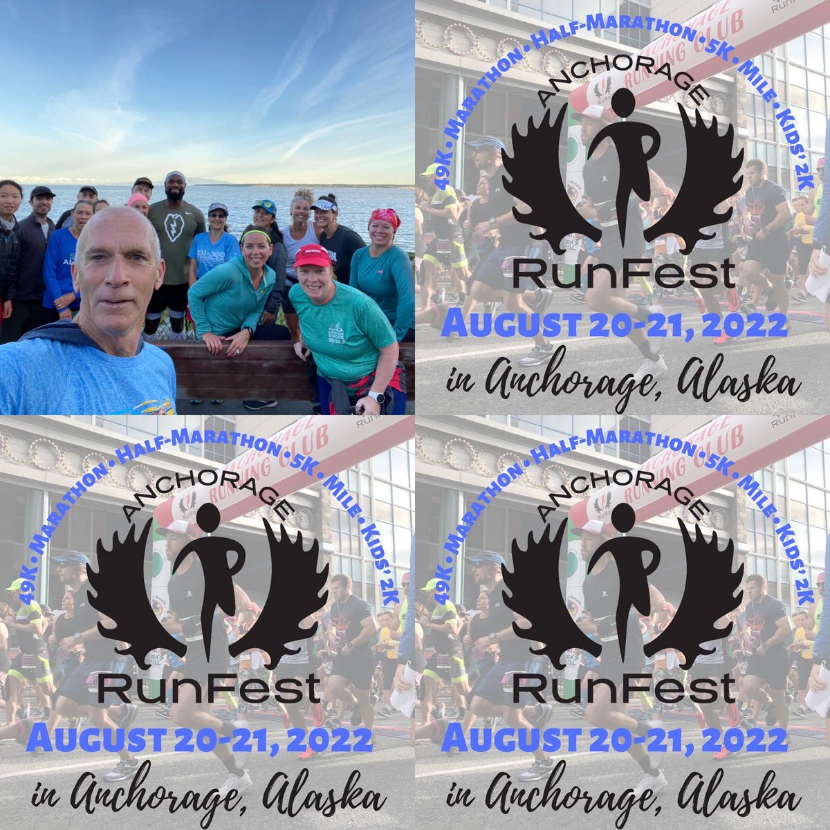 BartYasso's tweet photo. Looking for a summertime marathon, half marathon with perfect running weather. Join us in Anchorage, AK August 20-21 for the Anchorage RunFest @ANCRunFest You will love the cool temps and the 10:00 PM sunsets #anchoragerunfest #running https://t.co/D8jPDLQczk