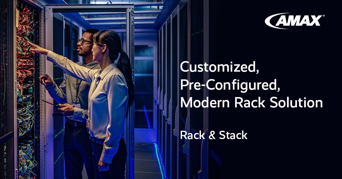 AMAXTechnology's tweet image. Enterprise IT environments are evolving faster than ever. AMAX&apos;s Rack and Stack integration and program management teams deliver fully integrated and tested rack solutions ready to deploy now! 
Learn More: bit.ly/2Yph4US

#OEM #ISV #rackintegration #datacenter