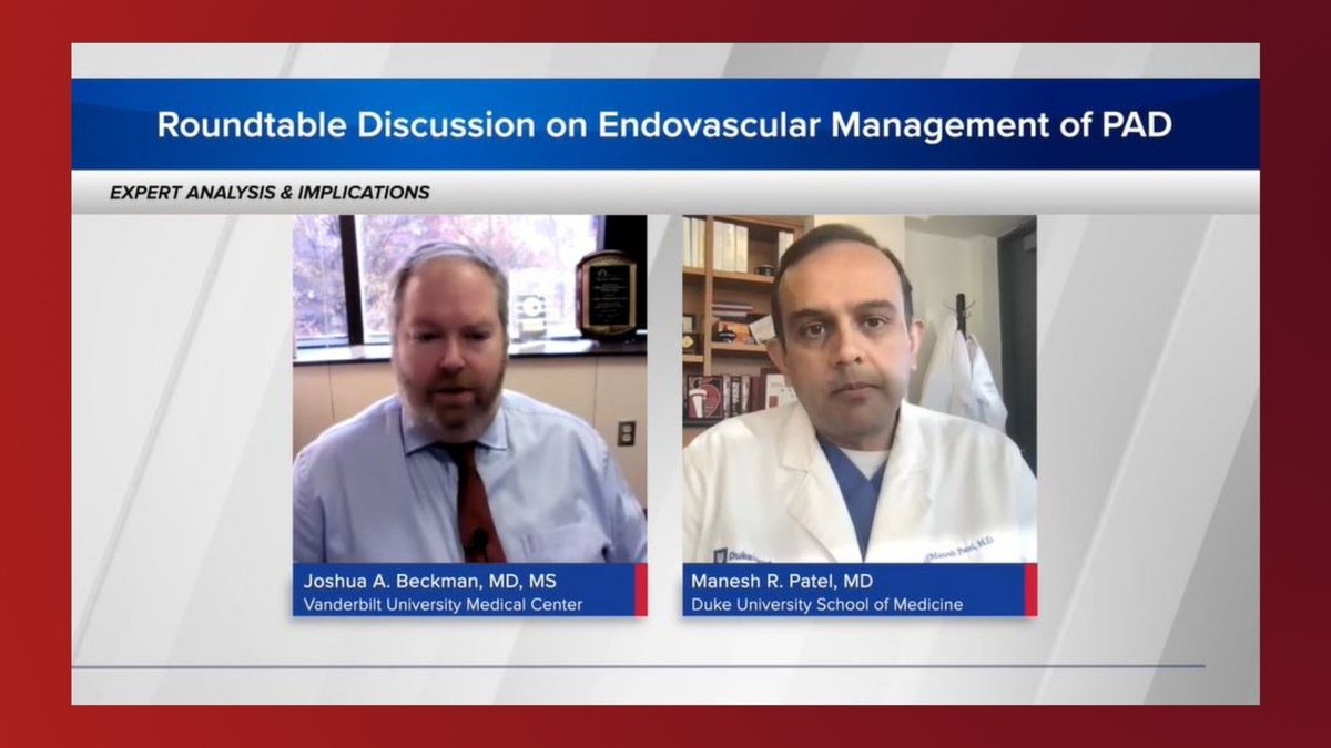 MedEd On The Go (@mededotg) on Twitter photo What's the state of endovascular care for #PAD? @Manesh_PatelMD & <a href="/JoshuaBeckmanMD/">Josh Beckman</a> of <a href="/DukeHeart/">DukeHeart</a> & @VUMCHealth discuss in 8 #CME minutes: mededonthego.com/Video/program/… #PeripheralArteryDisease <a href="/VascularCures/">Foundation to Advance Vascular Cures</a>
<a href="/DukeHealth/">Duke Health</a> What's the state of endovascular care for #PAD? @Manesh_PatelMD & <a href="/JoshuaBeckmanMD/">Josh Beckman</a> of <a href="/DukeHeart/">DukeHeart</a> & @VUMCHealth discuss in 8 #CME minutes: mededonthego.com/Video/program/… #PeripheralArteryDisease <a href="/VascularCures/">Foundation to Advance Vascular Cures</a>
<a href="/DukeHealth/">Duke Health</a>