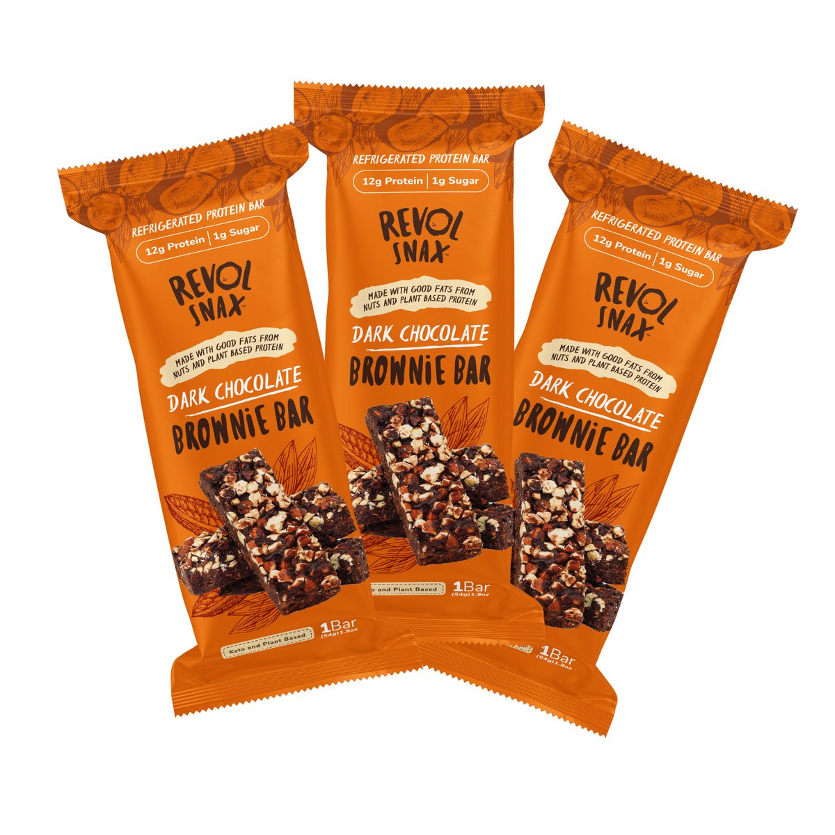 RevolSnax's tweet photo. Made with good fats from nuts and plant-based protein. 

No sugar. Tastes like a brownie. https://t.co/5mHWVN4mcG