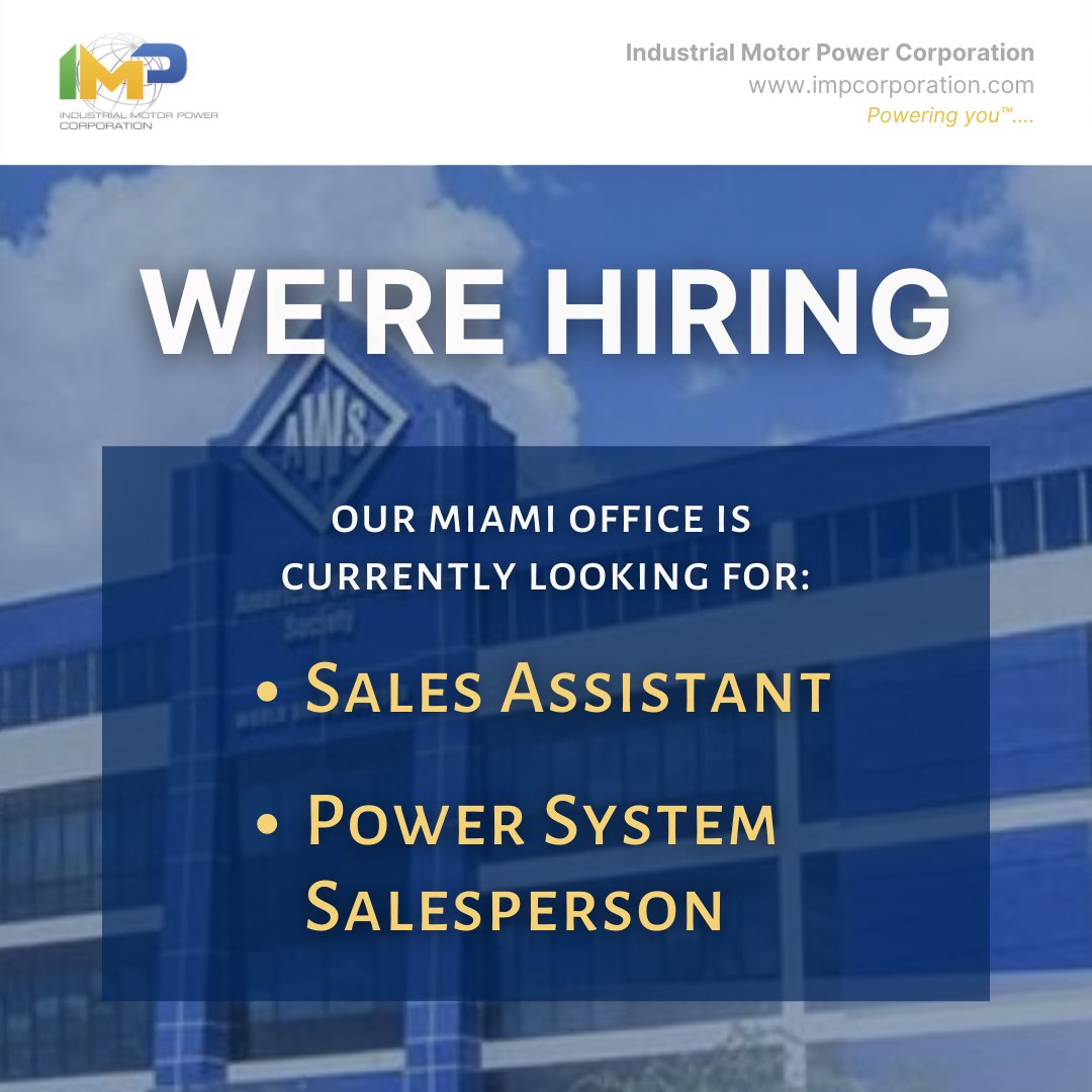 IMP_LA's tweet photo. IMP Latin America is hiring! Click the link to see more information and apply. 
https://t.co/auDEHmWh7l https://t.co/OXA2q2Ehuy