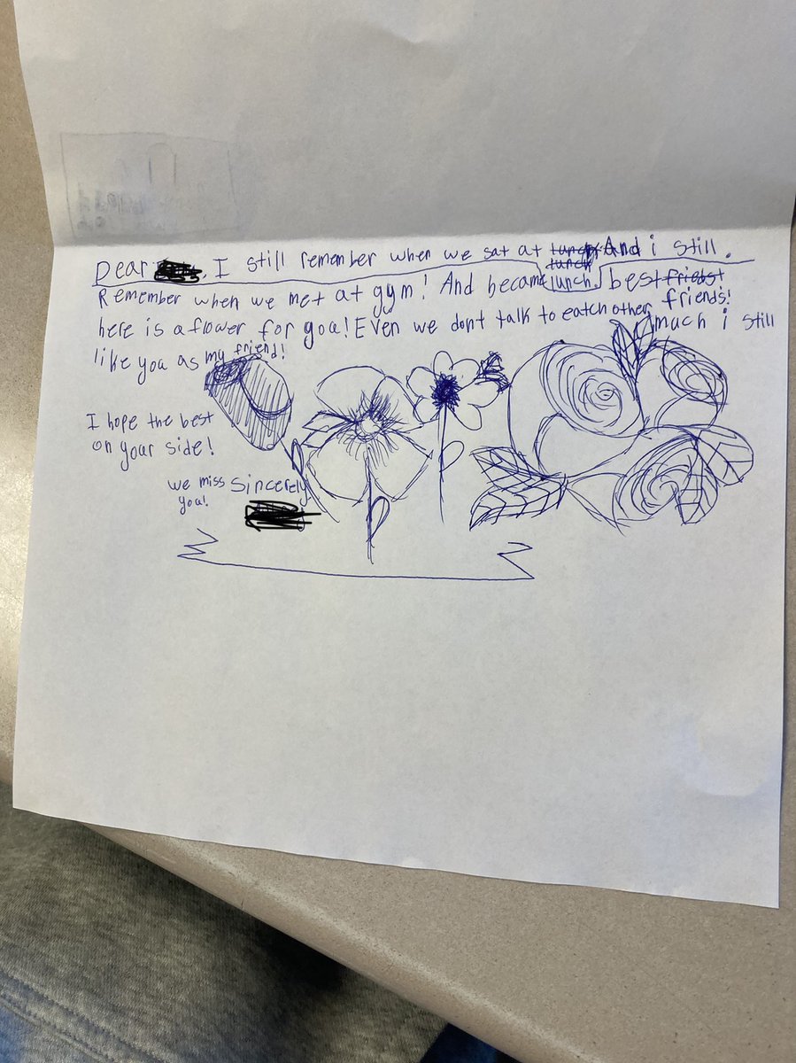 MrVanBockel's tweet photo. Found out one of my students will not be returning. The class made cards for her. I am impressed by the thoughtfulness shown  in the notes! 

#WeAreEisenhower #AHschools https://t.co/KyHCTlA3nL