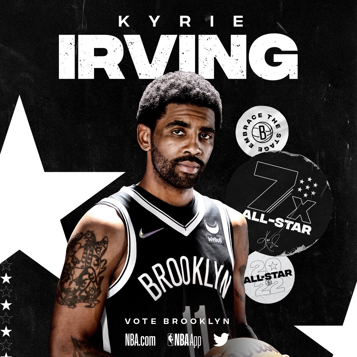 BrooklynNets's tweet image. Kyrie Irving 7-time #NBAAllStar