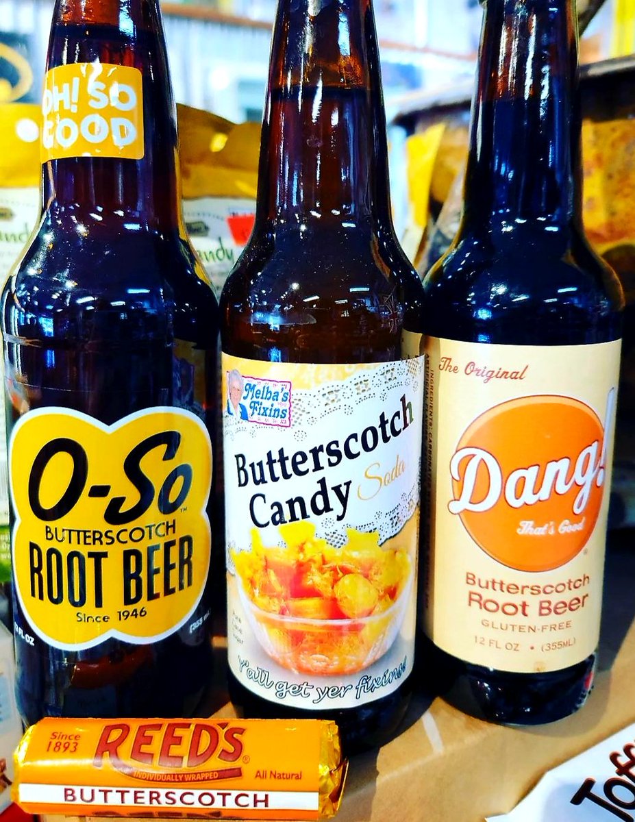 RocketFizz's tweet photo. Butterscotch? Neat! 🚀

#RocketFizz #butterscotch #melbasfixins #reeds #candy 

*items vary by location*

📷: Rocket Fizz South Lake Tahoe, CA https://t.co/4FQNeEnLPF