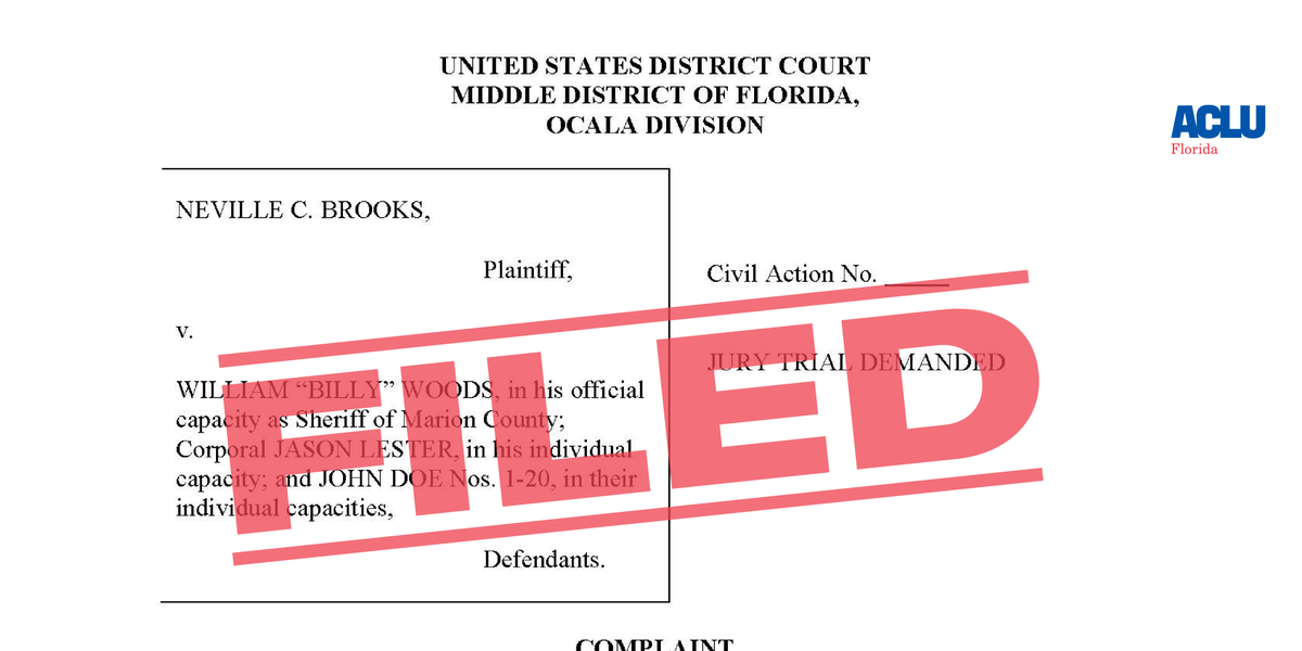 ACLU of Florida on Twitter "NEW The Marion County Sheriff’s Office