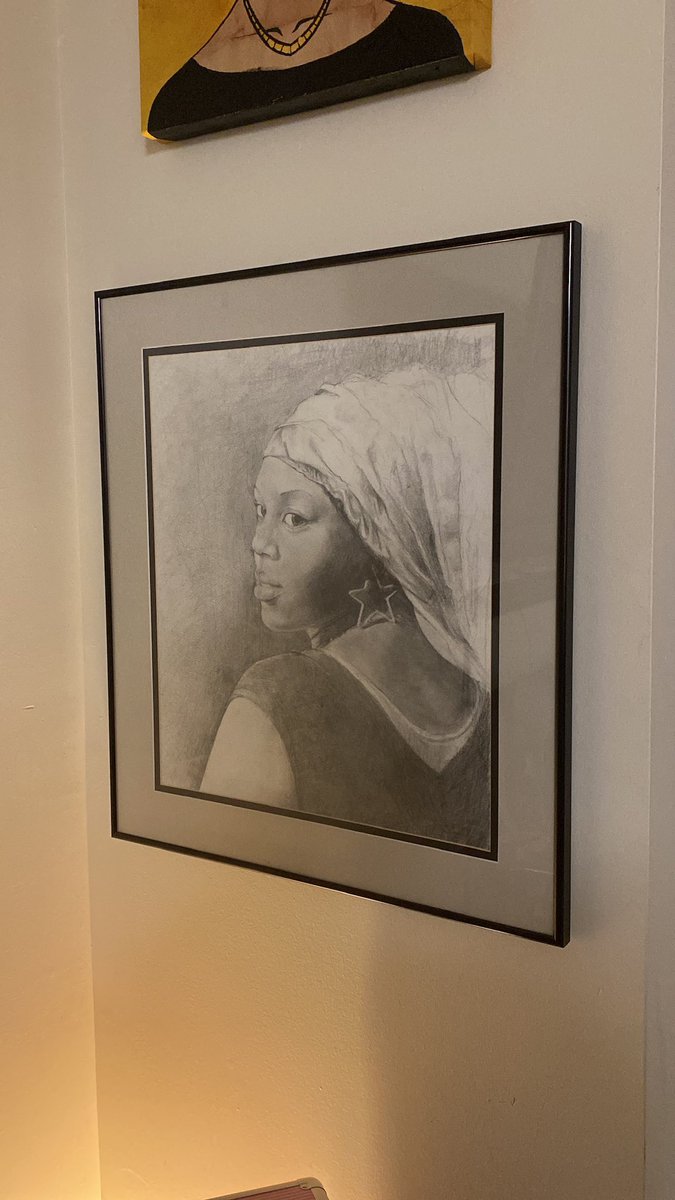 The framed original “Girl With A Star Earring”. I may auction out an NFT that includes a limited print of this 🤔…