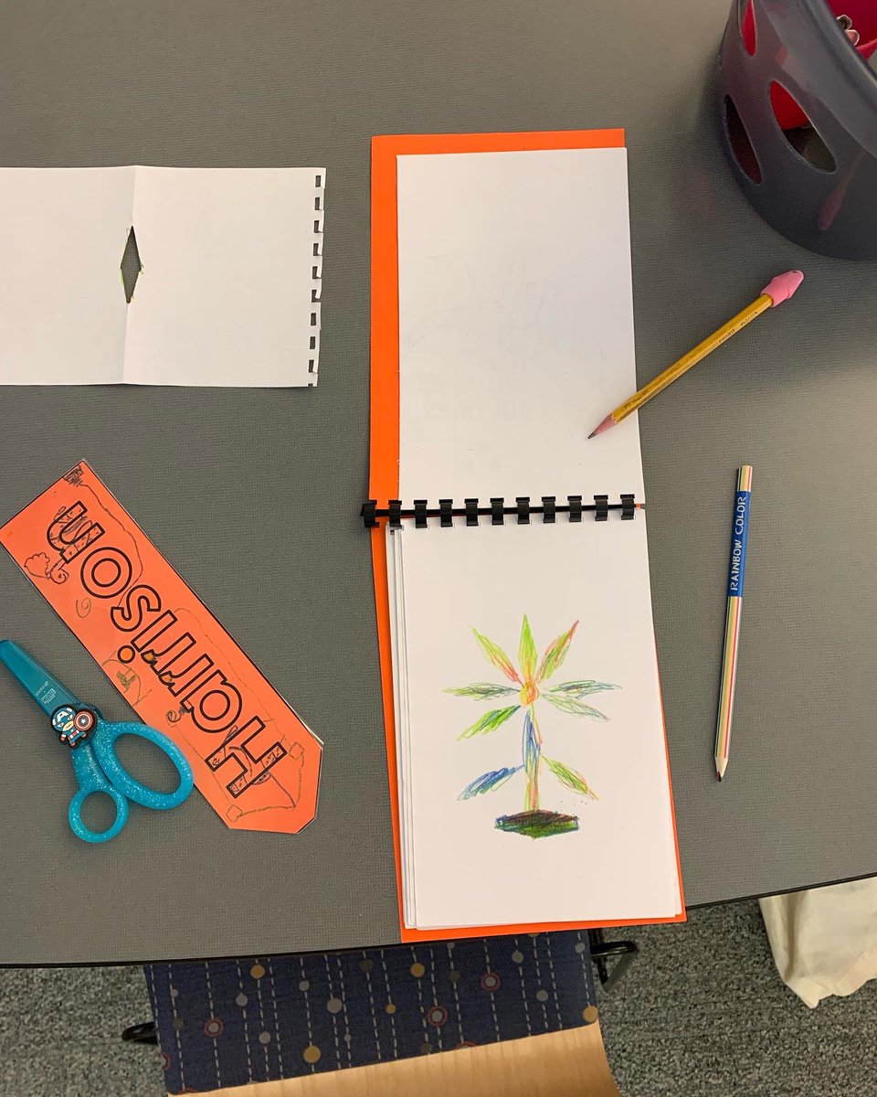 WestviewLMC's tweet photo. Being illustrators like @5hawnHarri5  today. We used his idea to make our own stencils to make flowers! https://t.co/u8LWCagAO8