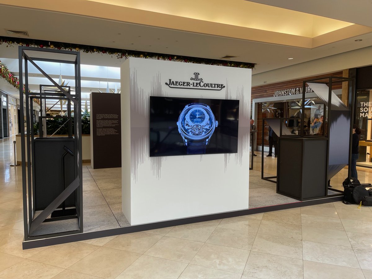 JohnMurrayProd1's tweet photo. JMP built and installed this modern traveling pop-up shop for Jaeger LeCoultre's Sound Maker watch. Retail displays like this have long been in our wheelhouse. How can we help you present your brand in a new and engaging way?  #retail #popup #experientialmarketing #branding https://t.co/dlFqgDftTH