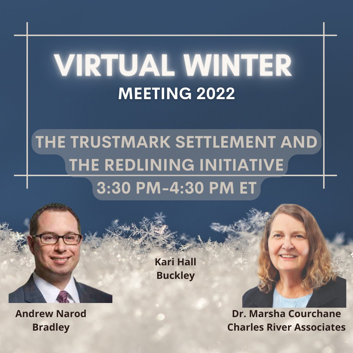 ABABusLaw_CFSC's tweet photo. Andrew Narod, Kari Hall, and Dr. Marsha Courchane will discuss the recent Trustmark Settlement and the United States Department of Justice’s new redlining initiative and discuss the implications for industry players. #ABA #ABACFSC https://t.co/o7T5sNSXkk