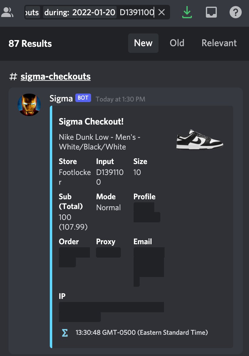 VividSneakers (@thegeneralcrh) on Twitter photo Sigma and Proxy Chimp had a Panda group buy today.
B: <a href="/sigmabots/">sigma x SecretCLI</a>
P: <a href="/ProxyChimp/">Proxy Chimp</a>
G: <a href="/Zagmoji/">Zags Emoji Funhouse</a> <a href="/TheNorthCop/">TheNorthCop</a> <a href="/TheEssentiaIs/">Essentials by Syed π</a> Sigma and Proxy Chimp had a Panda group buy today.
B: <a href="/sigmabots/">sigma x SecretCLI</a>
P: <a href="/ProxyChimp/">Proxy Chimp</a>
G: <a href="/Zagmoji/">Zags Emoji Funhouse</a> <a href="/TheNorthCop/">TheNorthCop</a> <a href="/TheEssentiaIs/">Essentials by Syed π</a>