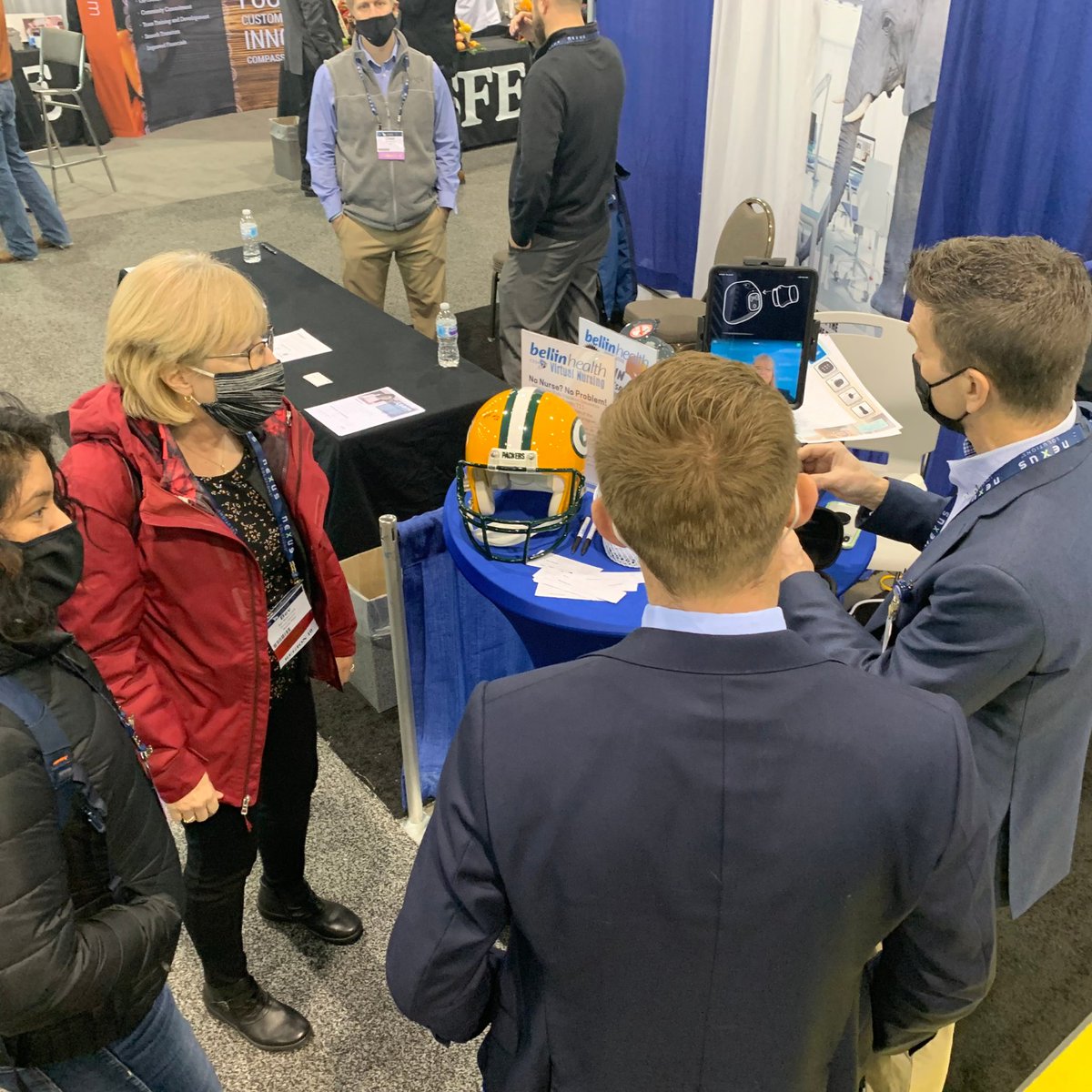 CESA7's tweet photo. 🤝Bellin Health joined us in our booth at #2022EdCon this week. Their virtual nursing demonstrations proved to be very popular and informative. Thank you, Bellin Health team!  #BellinHealth #2022EdCon #ThisIsC7 #C7EdCon #FutureReady https://t.co/W9UW6QAE9H