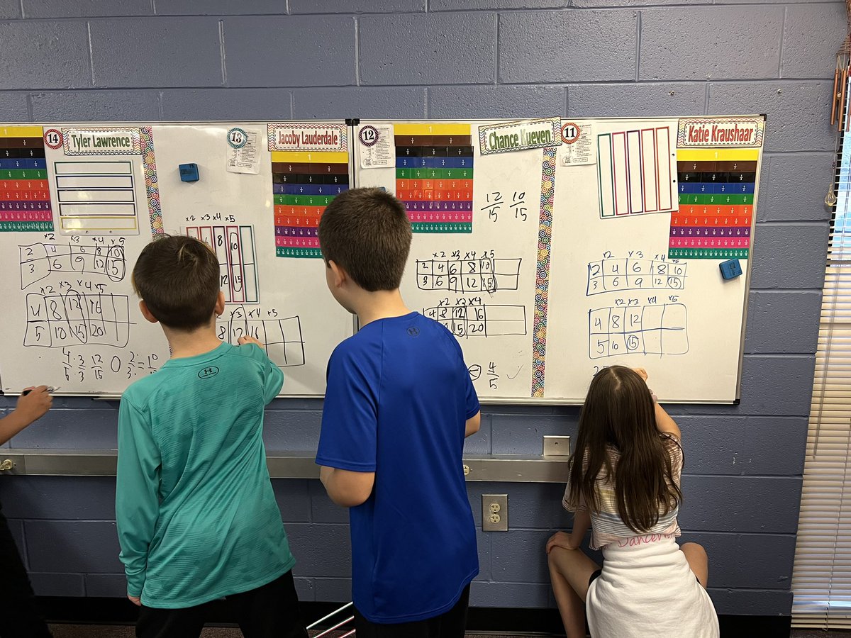 Goodville2's tweet photo. Comparing fractions with ratio tables, magnetic manipulatives, along with lots of collaboration & critical thinking…360 whiteboards for the win!#math360 @CobbMathDept #SOARon #vaughan4thgrade https://t.co/IBsPq8RJc6
