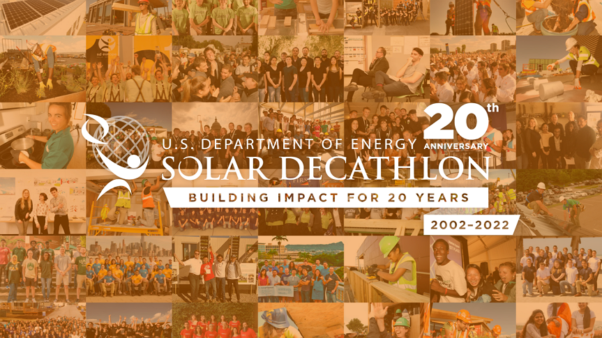 Solar_Decathlon's tweet photo. Remember what it was like to turn 20?? Well, this year, the Solar Decathlon turns 20, and we are excited! It was 2002 when the first teams gathered for the #SolarDecathlonBuild Challenge, and we’re celebrating that all throughout this year. 🎂🎉🥳 >>> https://t.co/Bk0Ko4jWlQ https://t.co/MCA86CIGYu