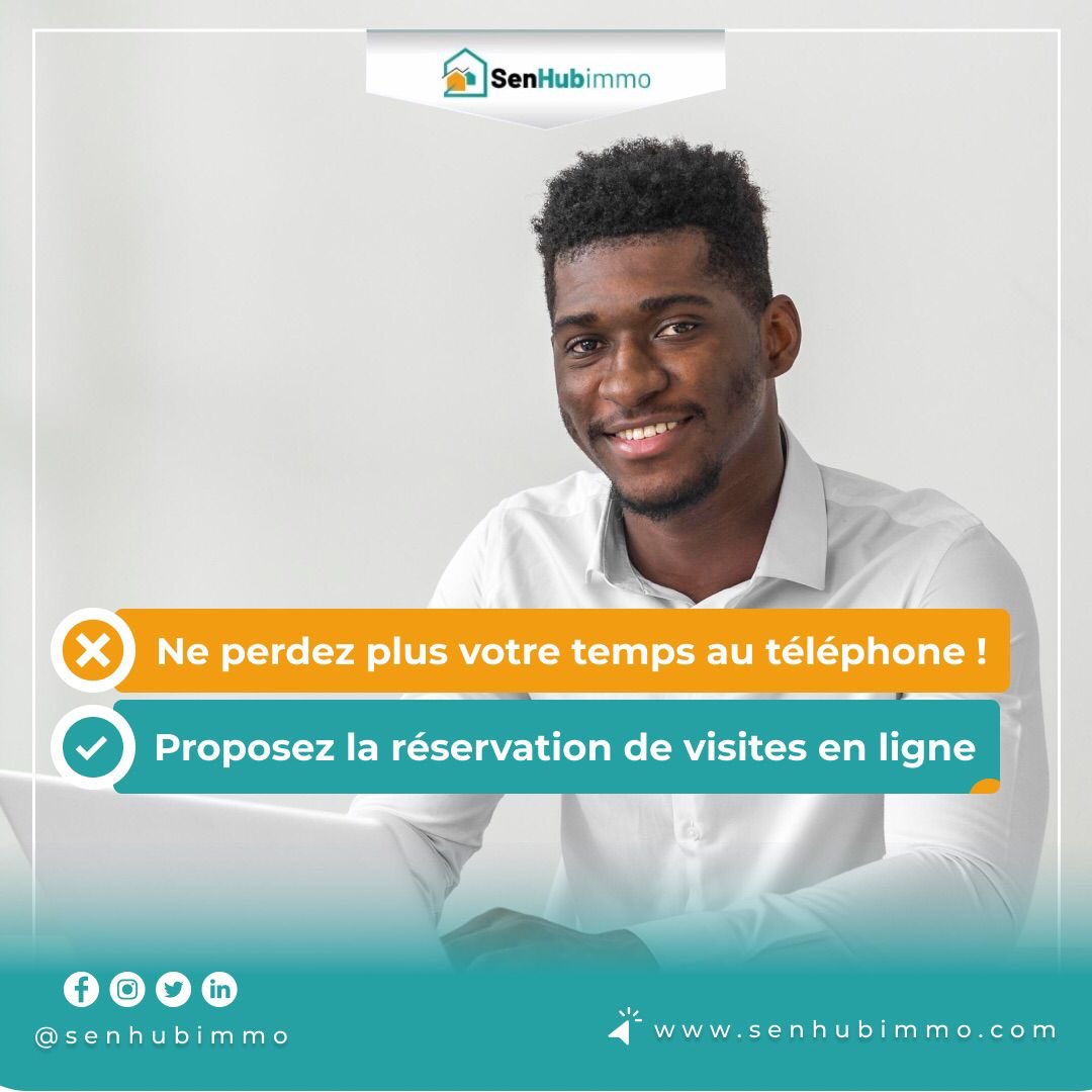 SenhubImmo's tweet photo. Chers Professionnels immobiliers, saviez-vous que vous pouvez gérer vos visites en toute tranquillité grâce à la fonctionnalité réservation de visites de SenHub Immo ? 1/2

#Senhubimmo #immobiliers #dakar #location #RealEstate #numerique #Senegal #Diaspora https://t.co/U6uatHnX4G