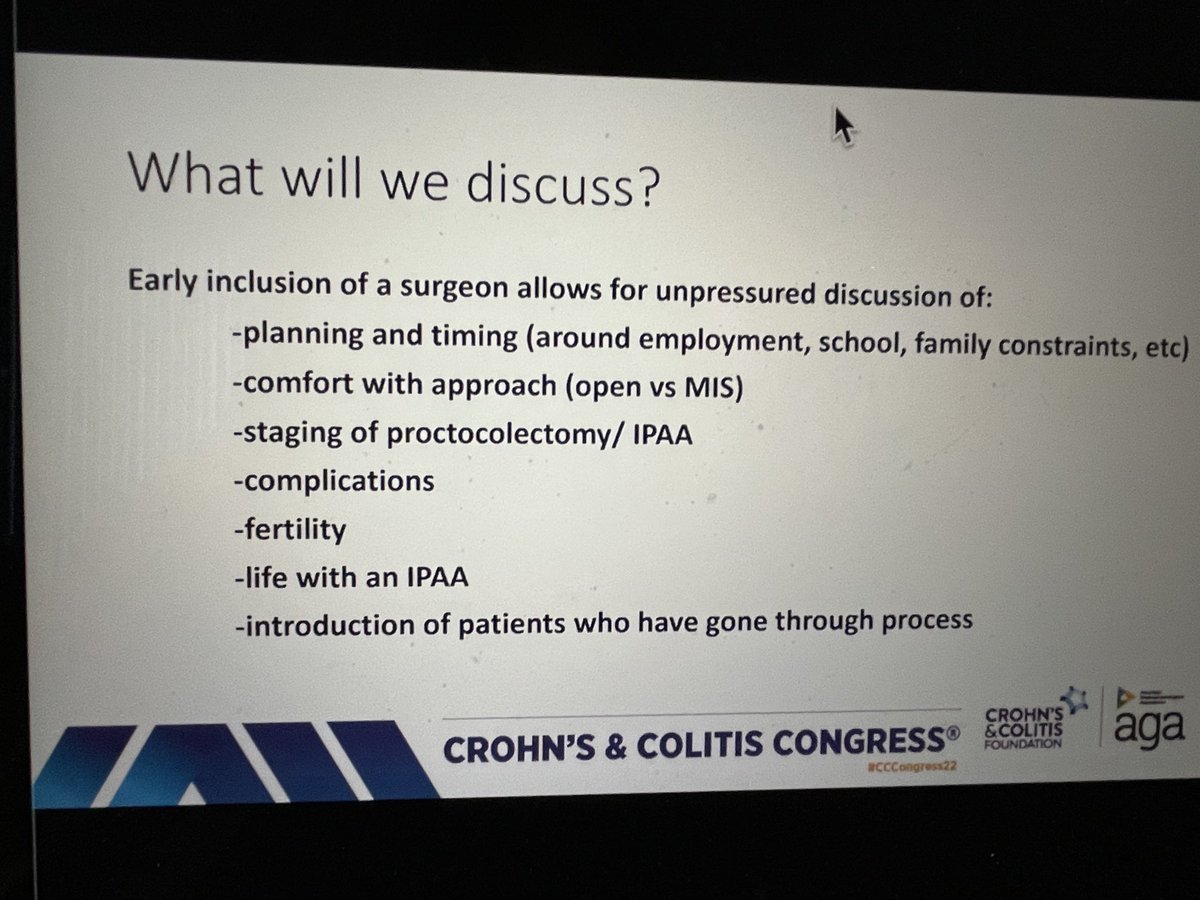 It’s not just about the operation, the surgery talk involves so much more @AshburnMd #IBDAtoZ @CrohnsColitisFn @AmerGastroAssn
