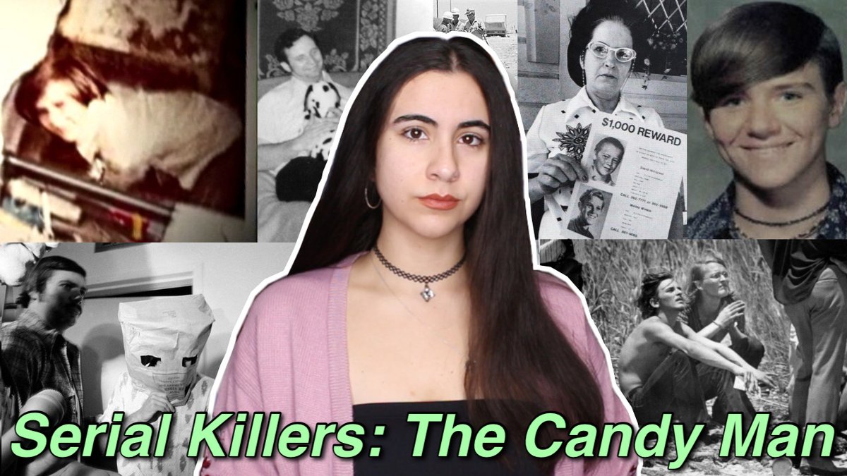 SharonCancio's tweet image. happy thursday! here is this month's zodiac serial killer video..

you may wanna grab a lot of snacks for this one.

Zodiac Serial Killers: The Real Life Candy Man (Dean Corll) (Capricorn) | Just Sharon youtu.be/WduHeMvn0pM