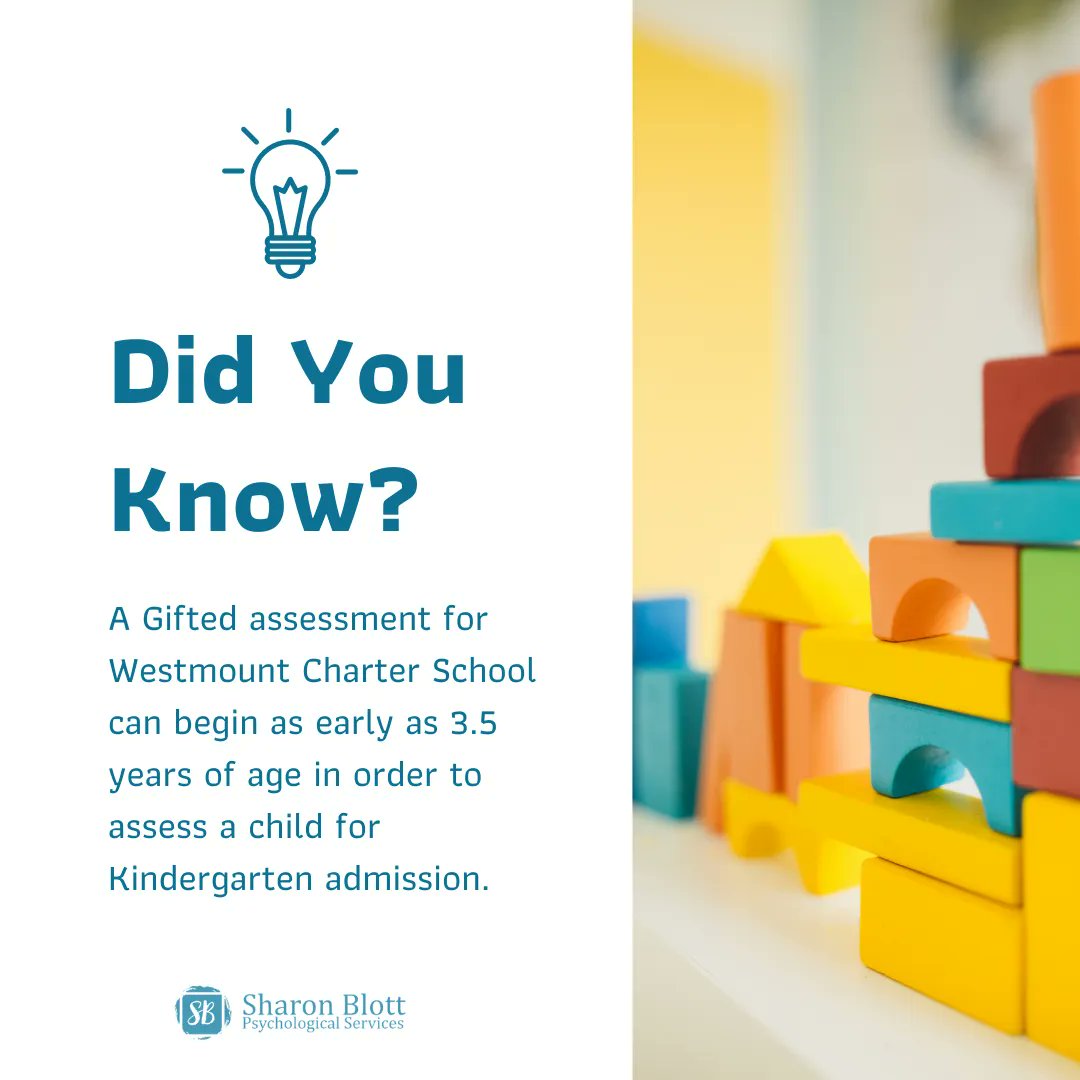 SharonBlott's tweet image. Gifted assessments are typically required for admission to a gifted program such as Westmount Charter School (WCS) or the Gifted and Talented Education Program (GATE) as offered through the Calgary Board of Education (CBE).  

#giftedness #giftedchild #gateprogram