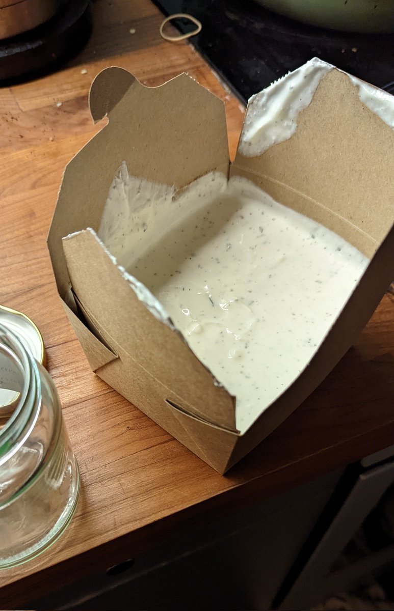 ordered a 250ml portion of garlic sauce with our takeaway and I dunno what I was expecting but it wasn't this