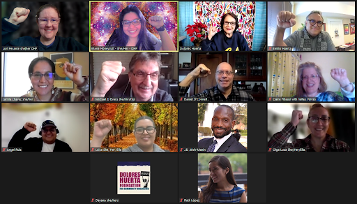 DoloresHuertaFD's tweet photo. The #EquitableMapsCoalition is small but mighty. We are eternally grateful for everyone’s contribution to these #redistricting efforts over the past year. Without your helping hands, we would not have been able to achieve our goals. Thank you. #Fight4FairMaps #EndGerrymandering https://t.co/FszALgHm6Q