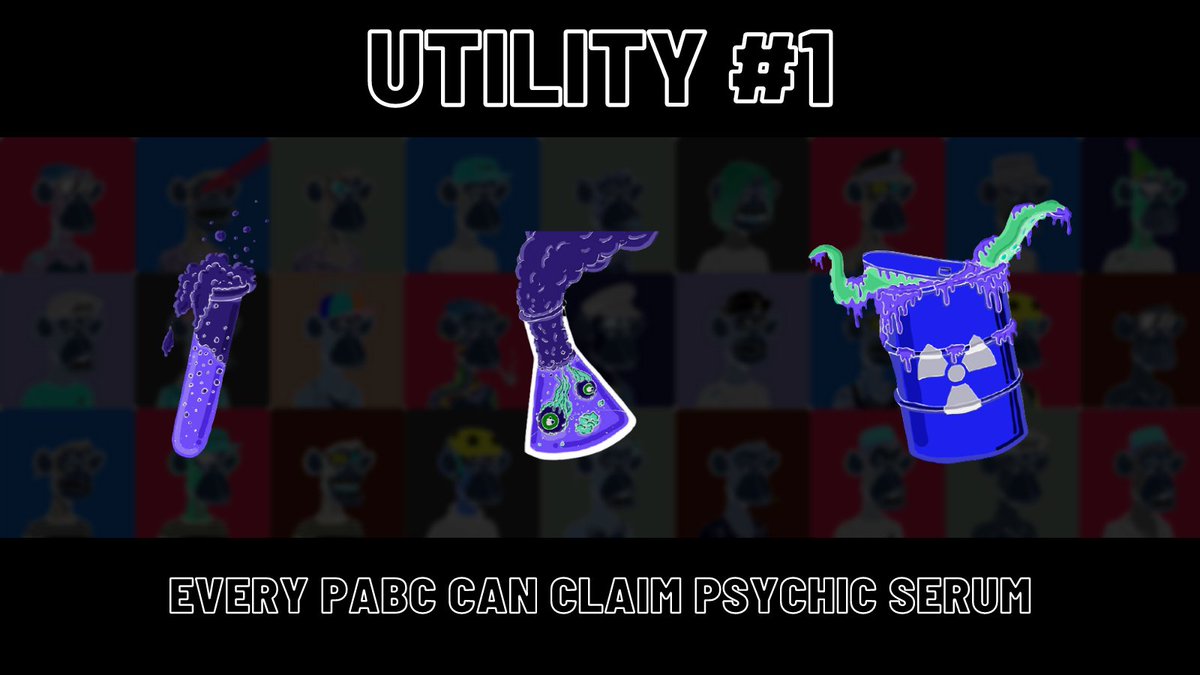 What you get with #PABC??? 
We'll be posting all our crazy utilities one by one.

#NFTs #NFTutility  #NFTCommunity #NFTProjects #BAYC #Serum