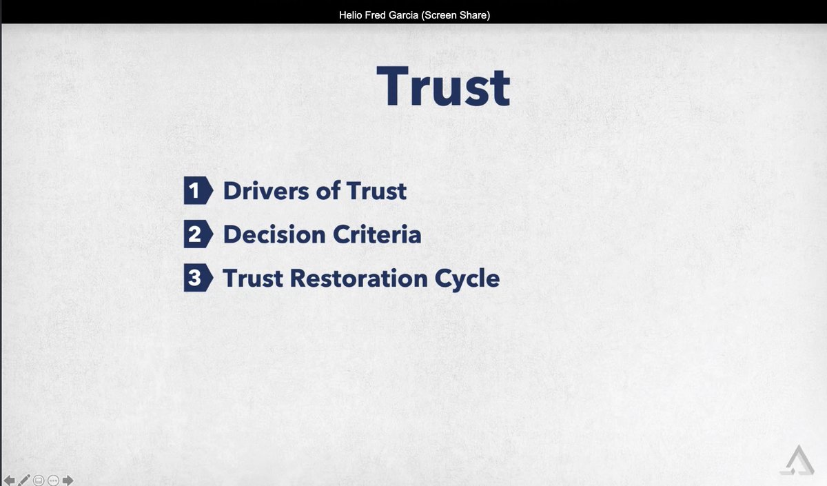 logosconsulting's tweet photo. Do you know the drivers of trust? @garciahf discusses the 3 drivers of trust. #PRSAwebinars https://t.co/0HvgM0inqF