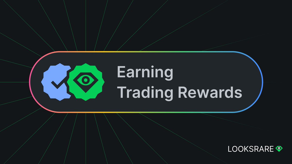 LooksRare's tweet photo. $LOOKS trading rewards for this period are currently worth over $19.5M USD 🤯🤯

Both buyers and sellers earn LOOKS as trading rewards for all eligible collections (they have the same badge as below).

➡️ 3.5 hours left to earn.

LFG!

👀💎https://t.co/Ux6AhotInD https://t.co/741rvDu64D