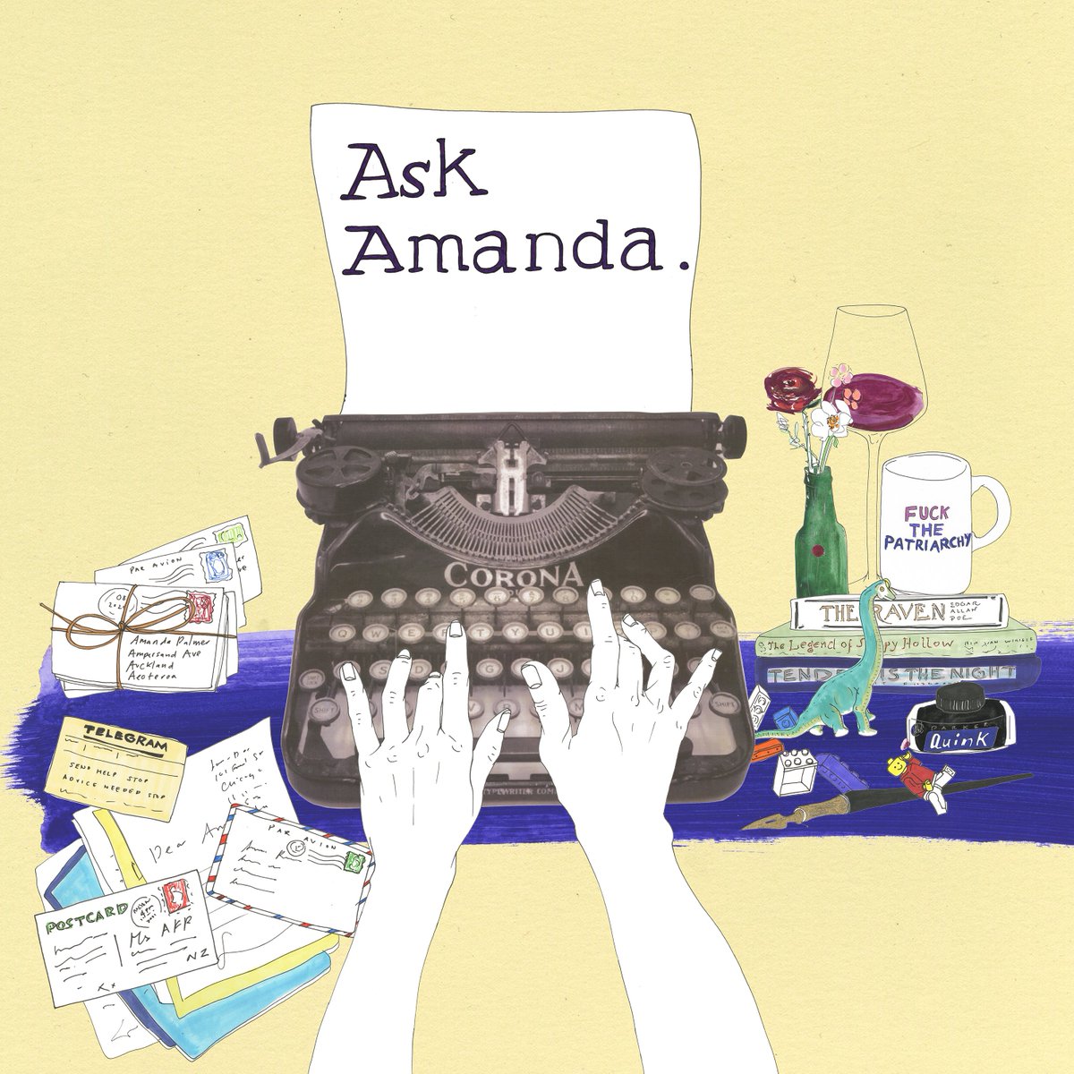 After 10 years of threatening to start an advice column, I DID IT!! Today "Ask Amanda" is born in partnership with <a href="/SubstackInc/">Substack</a>. I'm their Writer In Residence for February. 

The Feelings Doctor is IN. 
Subscribe, it's FREE.

(Art by <a href="/sarahbeetson/">Sarah Beetson</a>.)

amandapalmer.substack.com/p/ask-amanda-i…