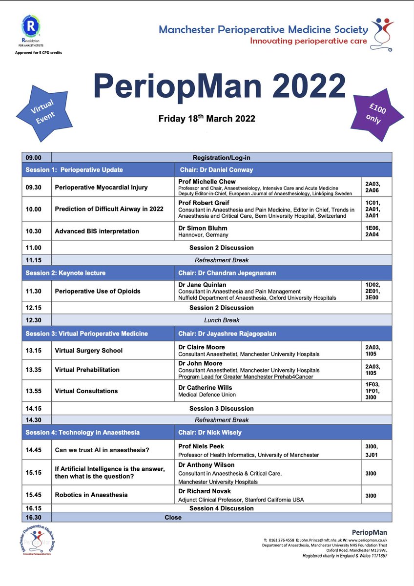 Some fantastic speakers at PeriopMan 2022! Visit periopman.co.uk/events/periopm… to book now!