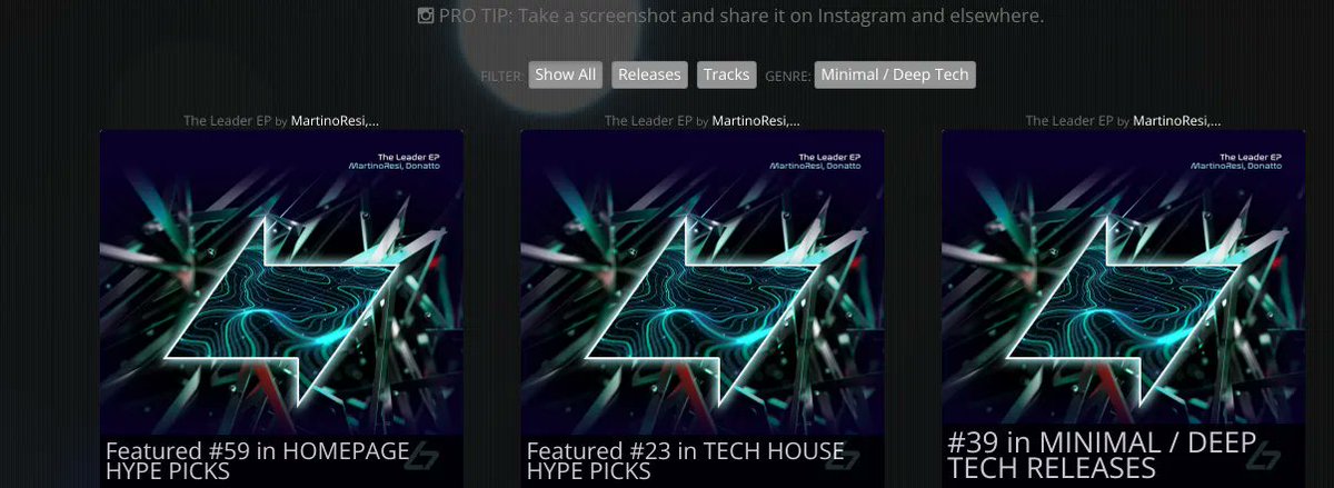<a href="/BlackSevenMusic/">Black Seven Music</a> is CHARTED 1x @ Beatport. BIGUP to MartinoResi,  Donatto README beattracker.com/label/black-se…
