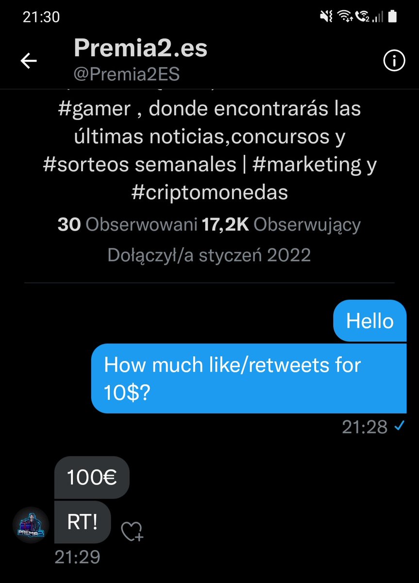 Hey guys , I need your help 🙏
100 RT = 10$ from @Premia2ES for me 
Follow/Retweet back to everyone who help me 

❤ + 🔄 Appreciated so much
