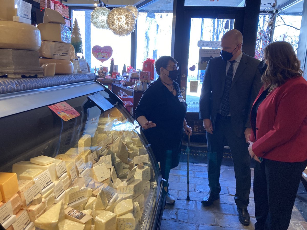 WisconsinDOA's tweet photo. Thanks to @widatcp and @GovEvers for the reminder about #NationalCheeseLoversDay! Stopping by #Fromagination in Madison today with Sec. Romanski and Sec. Blumenfeld to try some new local varieties! https://t.co/ysWVnkAPcA