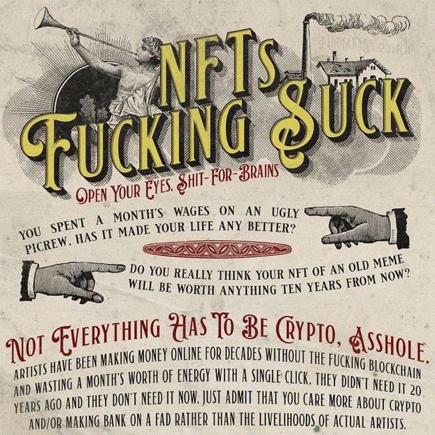 Littlebit0408's tweet photo. #NFTProject as an artist dont fucking interact with me if you do nft shit

even if i wasnt an artist dont fucking interact w/ me https://t.co/NphOkJKInB