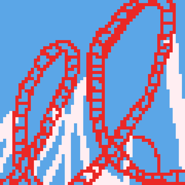 BigBangBugNFT's tweet photo. LaMarcus Thompson patented the roller coaster 137 years ago. #History #pixelart #opensea 
https://t.co/EnODieN6es https://t.co/OAiu1VBN5R