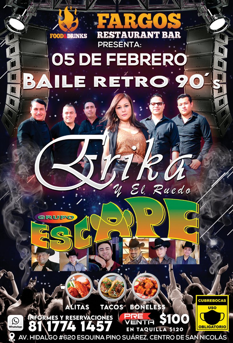 YRuedo's tweet photo. Los Esperamos el proximo 5 de Febrero en #fargos
Por primera vez en exclusiva para ti el reencuentro de 👇🙌
@YRuedo y @grupoescape
📣Preventa 100 pesitos
✅Obligatorio usode cubrebocas
#musicaenvivo
#baile
#buenambiente
#UsaCubrebocas https://t.co/m9skiTOtI6