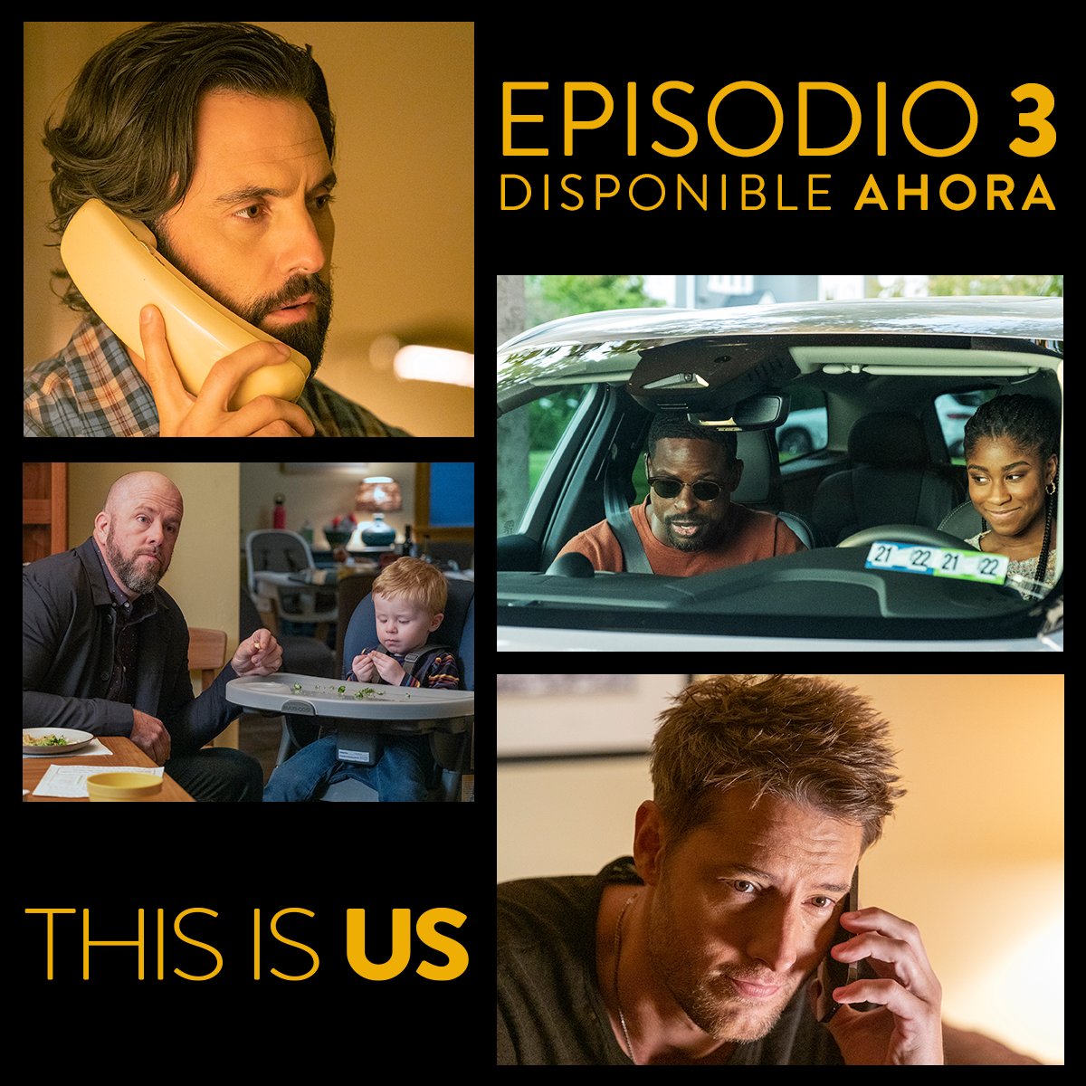 ¡Preparen esos corazones nuevamente! #ThisIsUs, Episodio 3 💛💛 disponible ahora. Solo en @StarPlusLA.