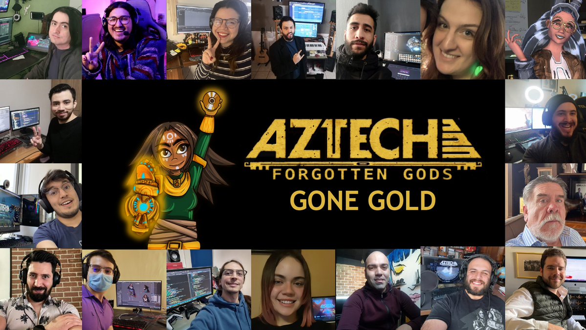 LienzoMx's tweet photo. Aztech Forgotten Gods has gone Gold!!!📀

This is something that wouldn't have been possible without every single member of the team and their extraordinary efforts. We can't wait for you to try it out!

Keep your eyes on our socials, we'll have more to share in the coming weeks! https://t.co/4Gd8viNJAq