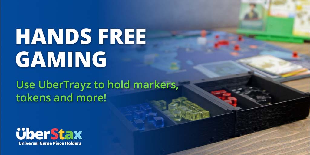 UberStax's tweet photo. Use UberTrayz to hold everything from markers and tokens to the snacks that fuel your battles and sweeten your victories!

#boardgames #tokenholder #cardholder #gamingorganized https://t.co/21ixksbvVC