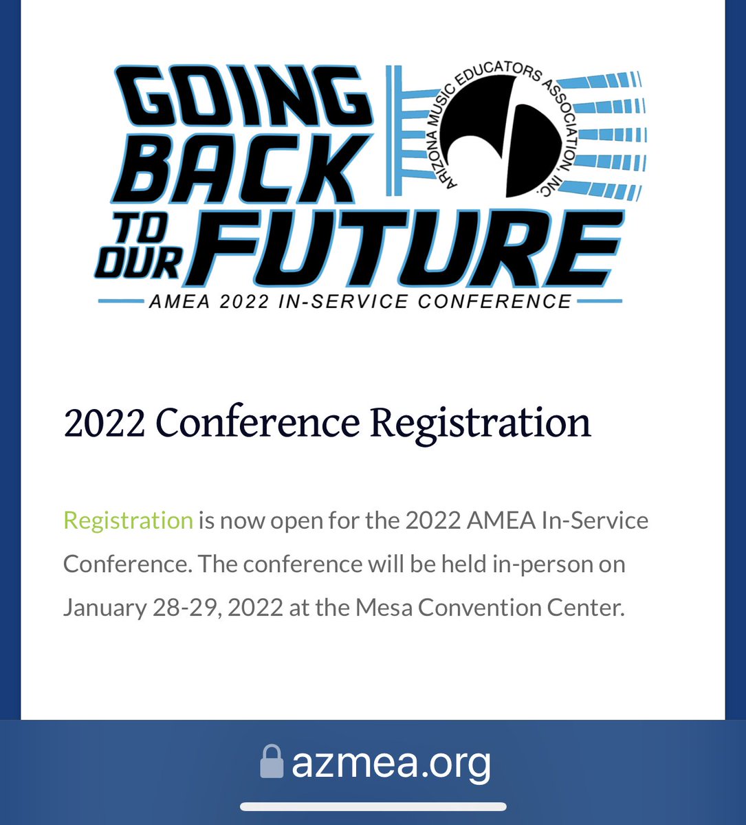 Great news! I'm holding 'Conference Sessions' Sat. at the AMEA on January 29, 2022. Join us and meet other teachers wanting to create a brighter future through music education.

Times: 11:45am, 2:00pm, 3:15pm, &amp; 4:30pm. Details: (Look for John Crever) azmea.org/wp-content/upl…