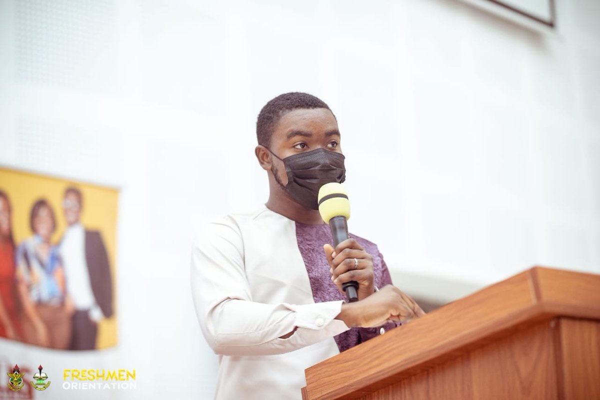 _iam_KKD's tweet photo. Earlier today at the #SRCFreshersOrientation, I shared with Freshmen the Structures of the SRC.
while ending the day as the Host of the consultative dialogue session, I admonished Freshmen to take up leadership roles as they have learnt from the experiences of the executives. https://t.co/8a8vWECIBB
