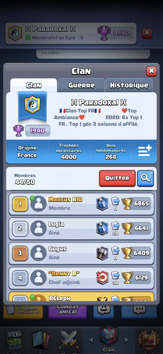 Yo l'équipe, et oui vous comprenez bien, le clan paradoxal se relance ! Alors pour tout ceux qui veulent se retrouver comme à la grande époque de notre clan, n'hésitez pas à me dm ou à directement rejoindre le clan :)
Peace and love ☮️