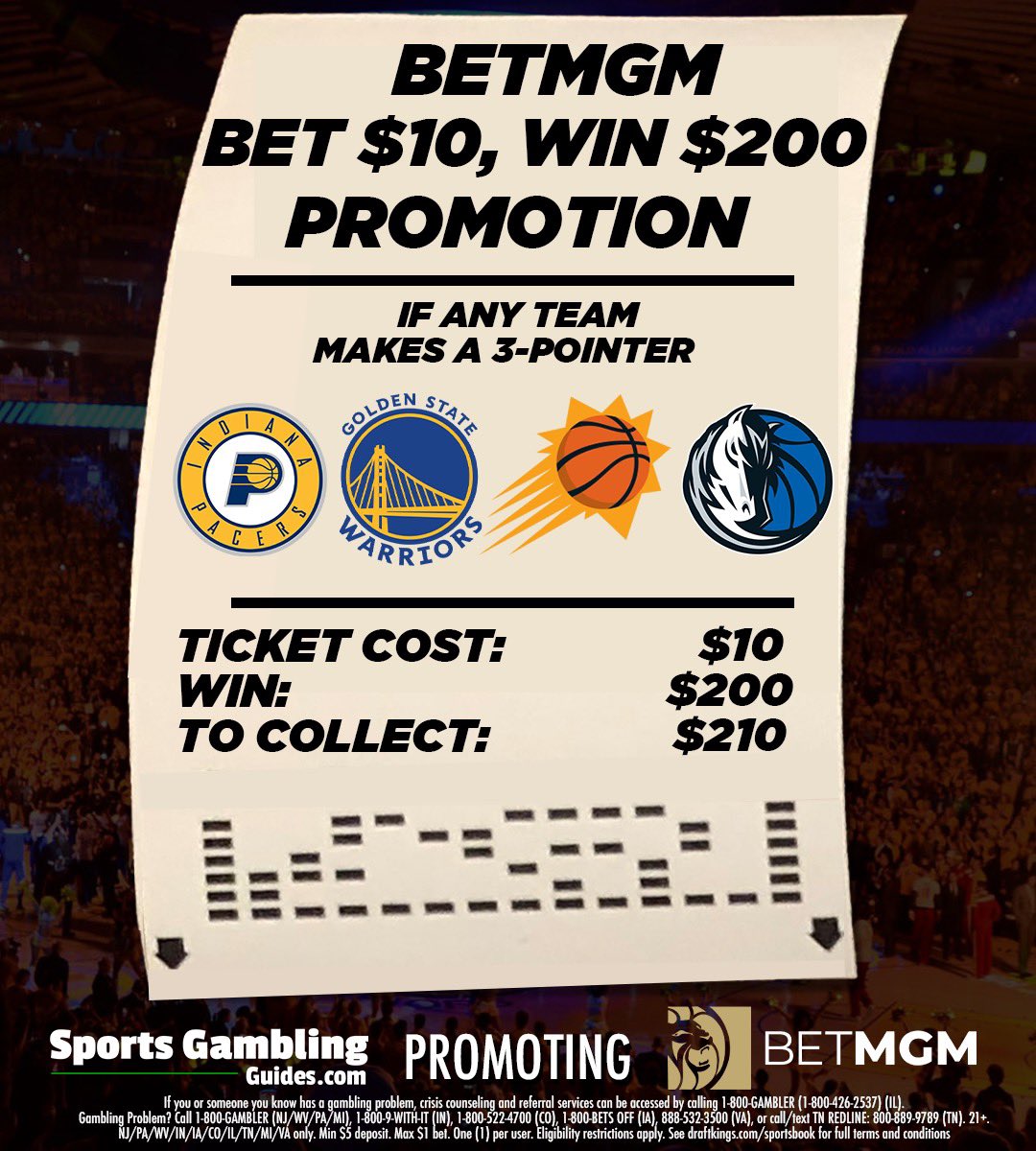 Bet $10, Win $200 NBA MGM Promo🏆

If the team you bet on hits just ONE 3-Pointer😤

1️⃣ Claim your EXCLUSIVE Boost: bit.ly/Bet10Win200
2️⃣ Bet $10 on any NBA Game 
3️⃣ Win $200 if the team you bet on hits a 3-Pointer🥱

Simple. As. That. 📈