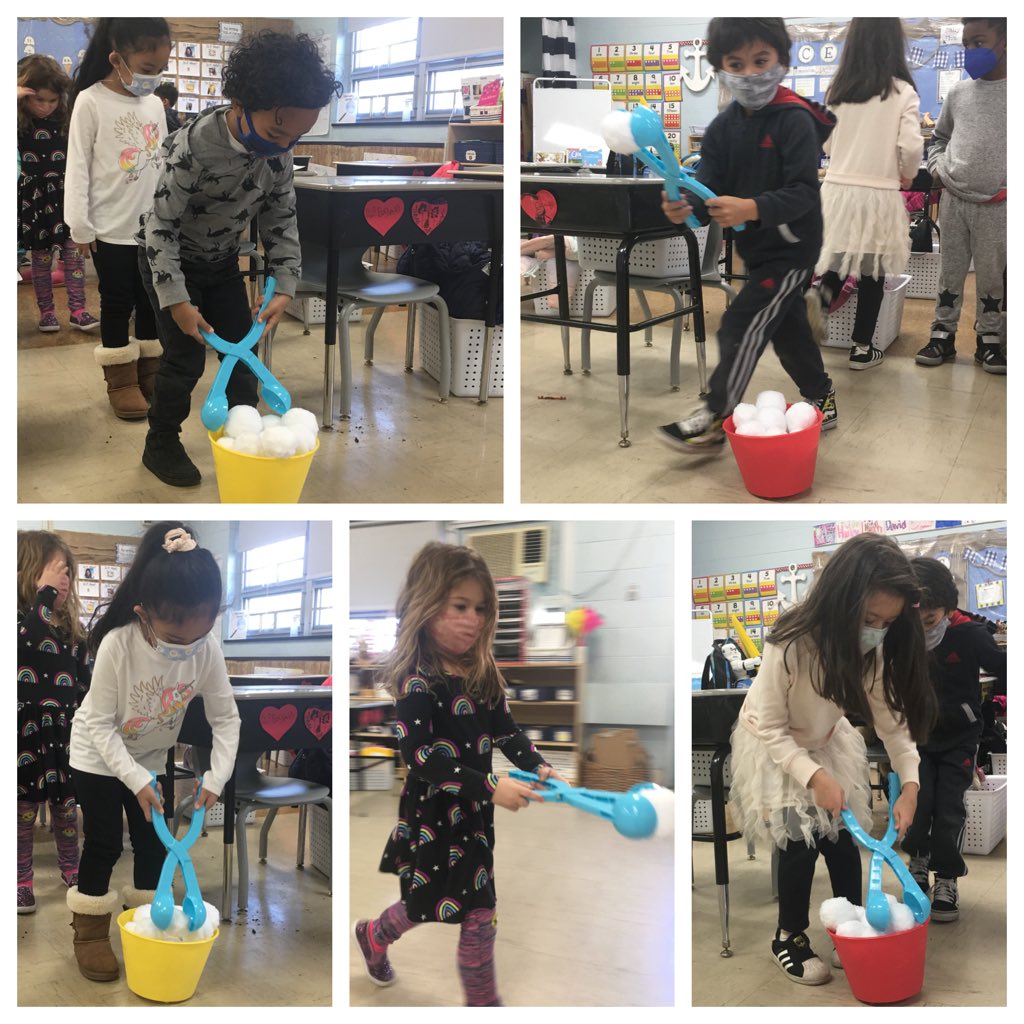 HammelJill's tweet photo. When it's too cold outside, WE bring the snow ❄️ inside! #TeamBuilding #SnowballChallenge #GrossMotorSkills #MotorPlanning #YAYforFullDayK @JFCooperES https://t.co/aAZnBDzumK