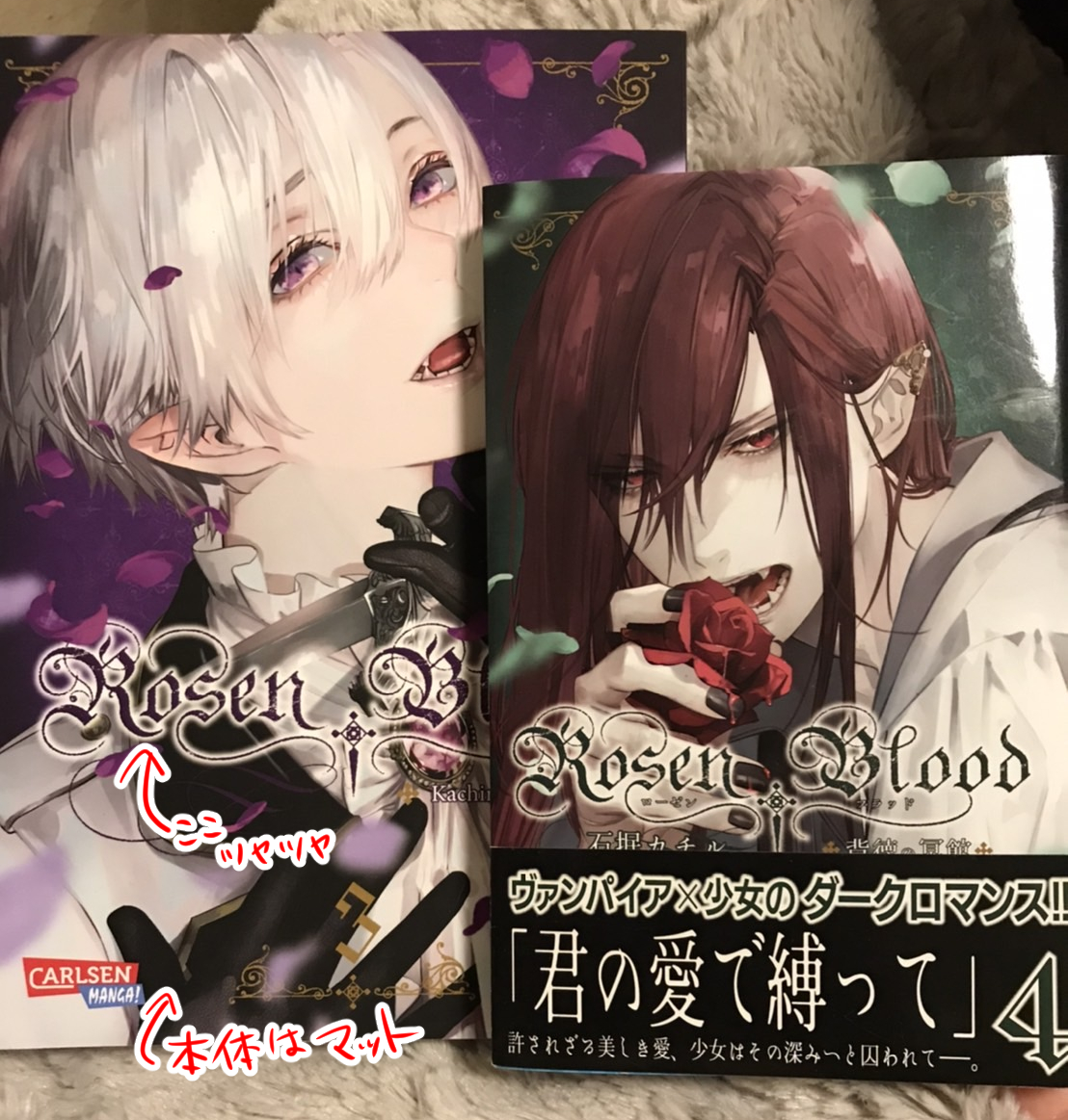 ドイツ語版RosenBlood3巻の献本いただきました🌹✨
日本のコミックスと比べるととっても大きいです 