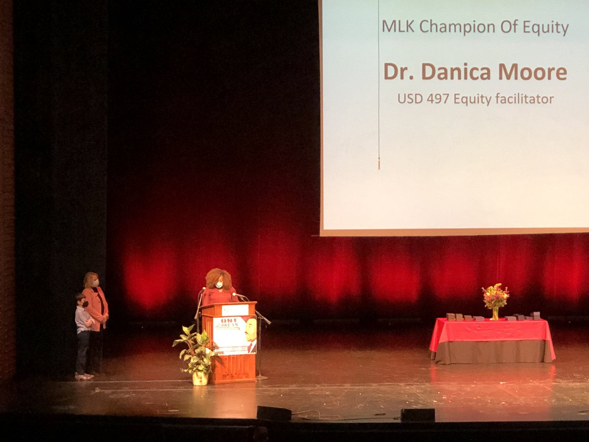 Congratulations, Dr Danica Moore! Well deserved winner of the 2022 MLK Champion of Equity award!!!