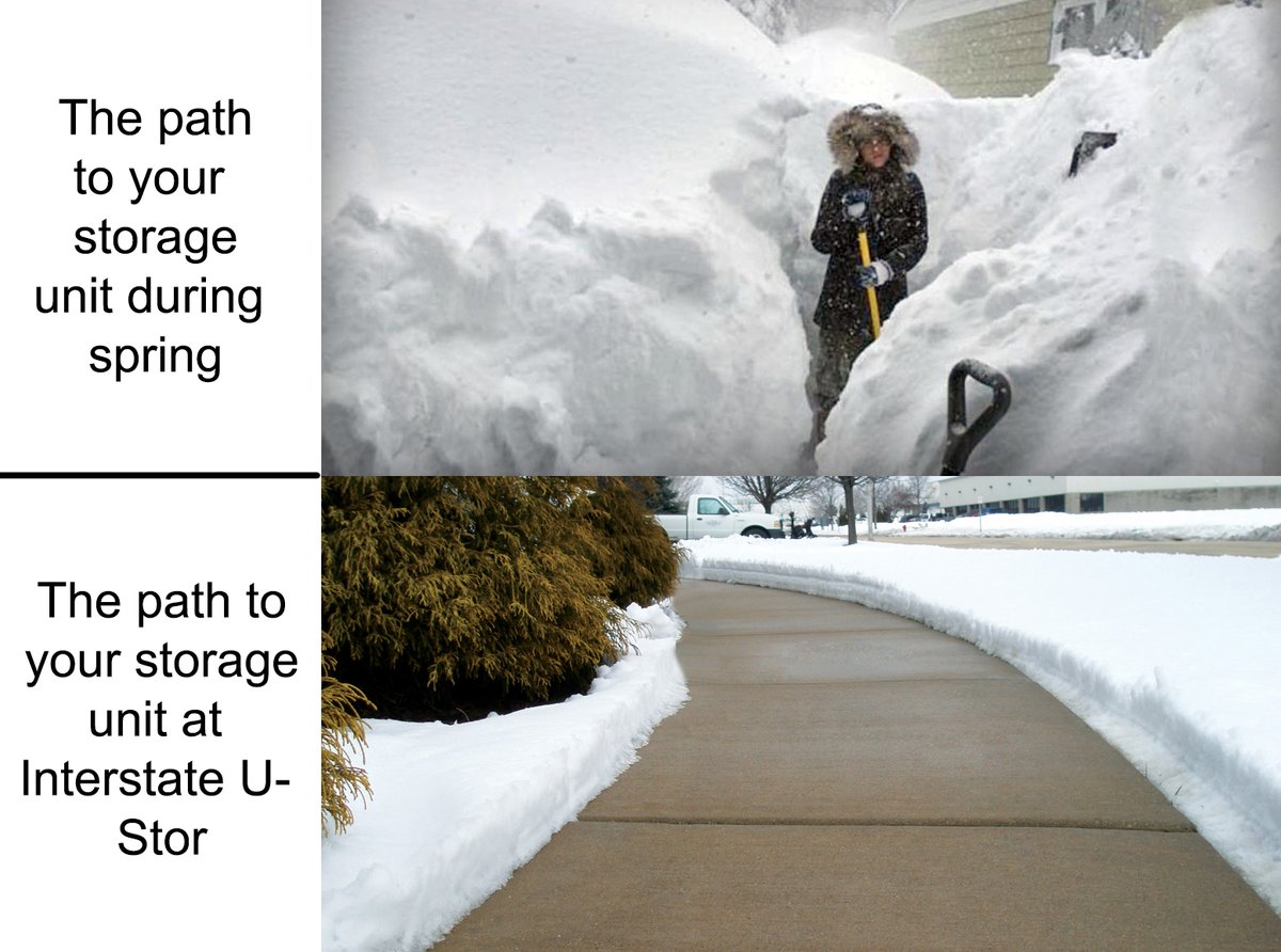 InterstateUStor's tweet image. No one should need to bring a shovel with them to their unit. 
#storage #reno #renostorage