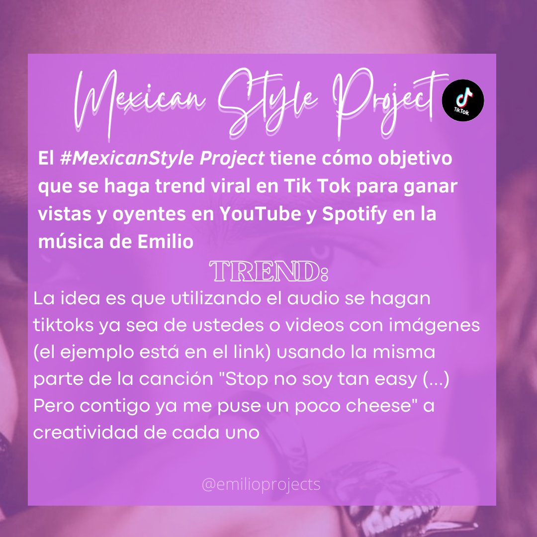 – Mexican Style Project 🇲🇽🕺🏿

PUNTOS IMPORTANTES
• Leer las fotos ahí viene la información del proyecto
• Leer este hilo 
• Cualquier duda que tengan pueden comentarnos o mandarnos dm con gusto les respondemos

<a href="/mailomarcos/">🤘🏻Emilio.O.Marcos 🤘🏻</a> #EmilioOsorio