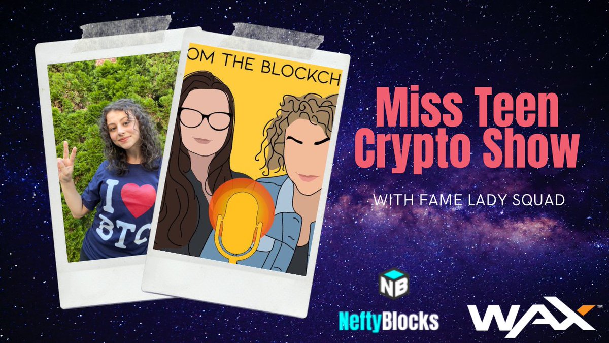 Randi Hipper (@missteencrypto) on Twitter photo The Miss Teen Crypto Show is going LIVE tomorrow 1/21 at 4pm EST with the Fame Lady Squad! 🤩
✨<a href="/fame_ladies/">Fame Lady Squad</a>✨
Tune in for #NFT giveaways and good vibes! 😎✌️
youtu.be/v1PnmBLtmyU The Miss Teen Crypto Show is going LIVE tomorrow 1/21 at 4pm EST with the Fame Lady Squad! 🤩
✨<a href="/fame_ladies/">Fame Lady Squad</a>✨
Tune in for #NFT giveaways and good vibes! 😎✌️
youtu.be/v1PnmBLtmyU