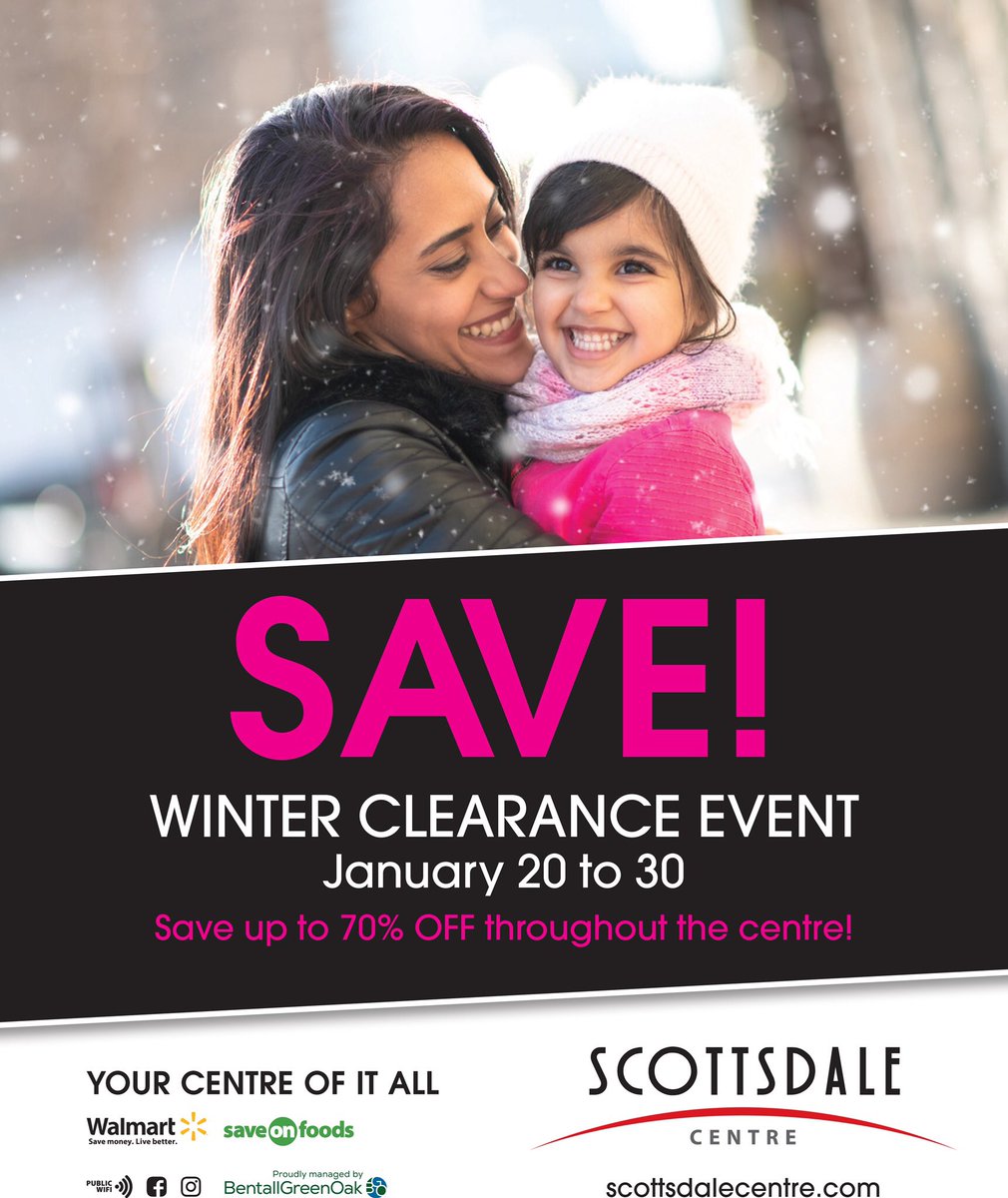 Winter Clearance Event
Jan 20 - 30

Glo
All Winter merchandise is priced to clear.
Papa Brand Sweaters 70% off

MadHatters
Thermal leggings $15 / 2 for $25
Pop it toys, gloves, hats, throw blankets and ponches on sale.

Puppies, Fish &amp; Critters
20%-60% off all dog &amp; cat supplies