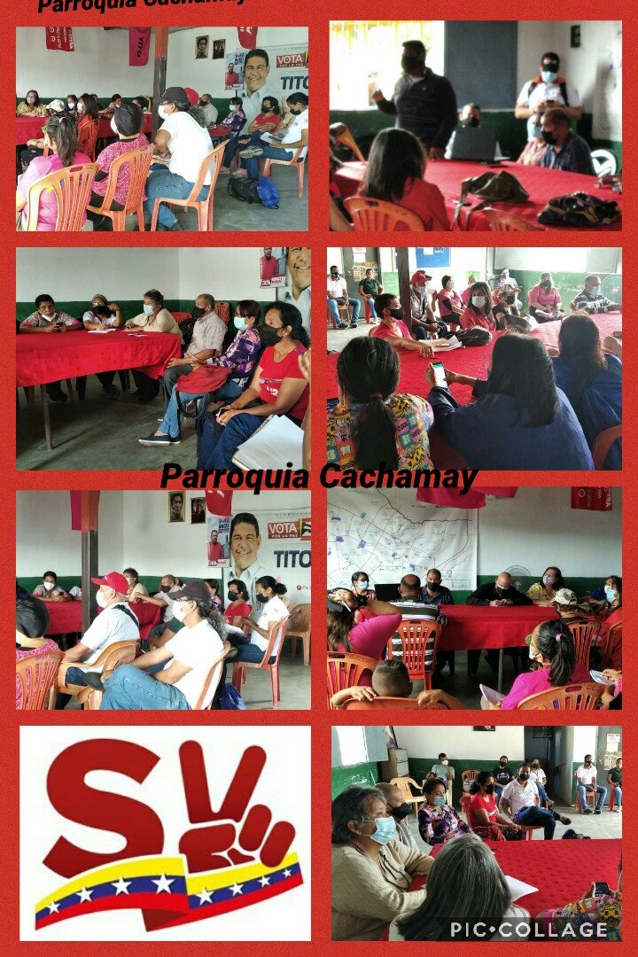 karolmeneces's tweet photo. Encuentro con el Director Político de la Gobernación Jose Cheo Perales y el Coord. Parroquial Cachamay,Promotoras y Secretariado MSV. En aras de impulsar las 3R.
@amarcanopsuv 
@OviedoPSUV 
@ROSELYSALAZAR 
@MSV_CaroniOfic 
5ToAniversarioCarnetDeLaPatria https://t.co/7mt7U3RVB8